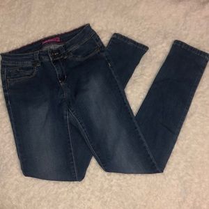 girls medium wash jeggings